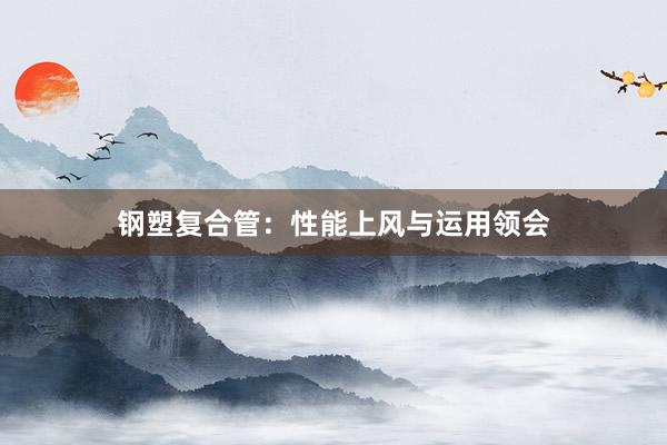 钢塑复合管：性能上风与运用领会
